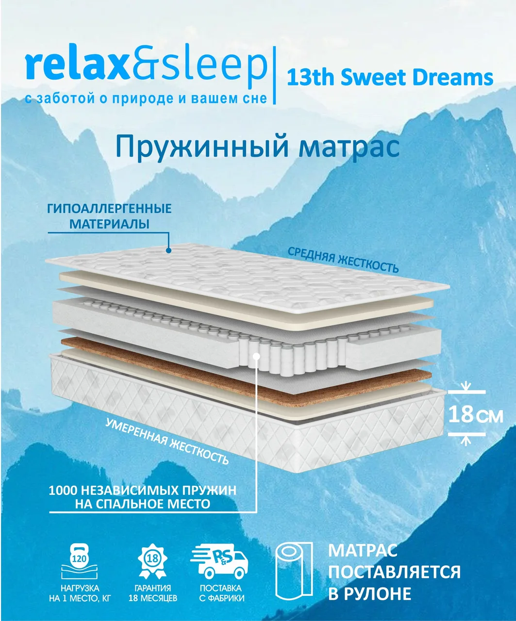 Матрас Relax&Sleep 13th Sweet Dreams