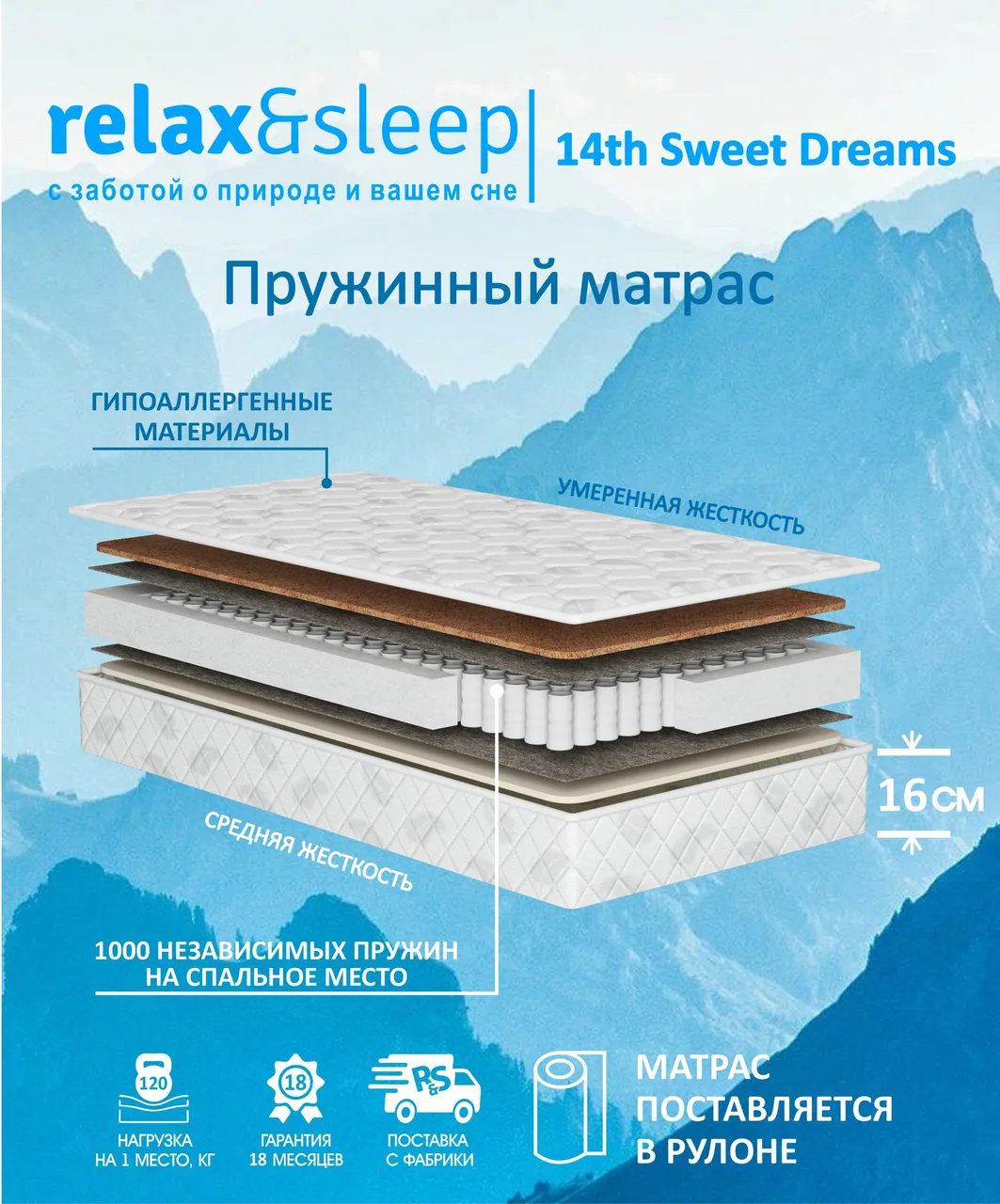 Матрас Relax&Sleep 14th Sweet Dreams