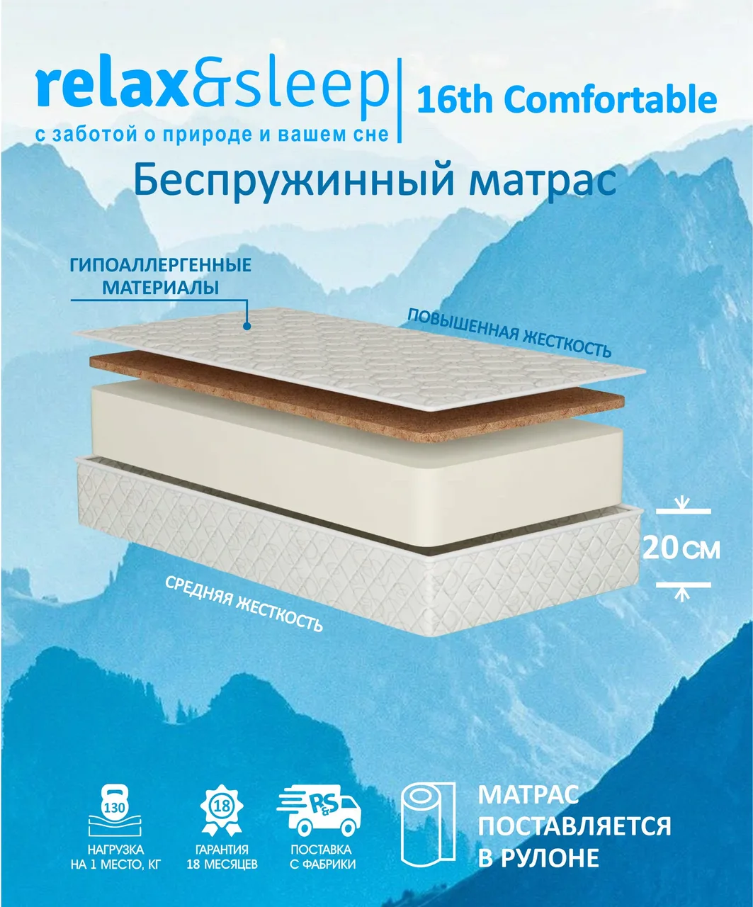 Матрас Relax&Sleep 16th Comfortable