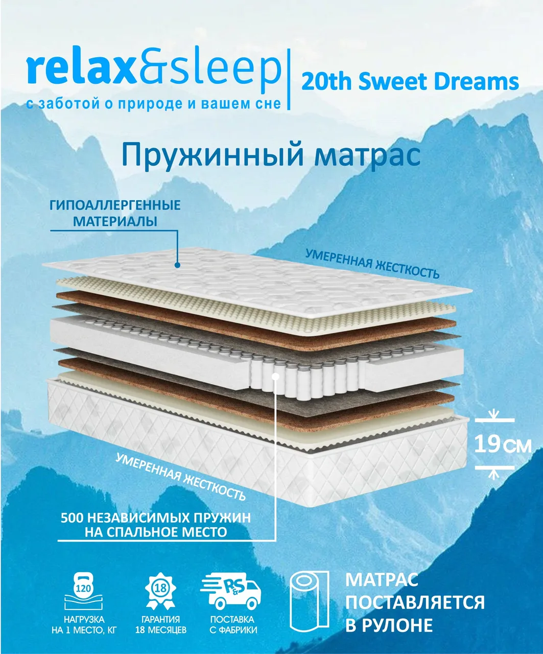 Матрас Relax&Sleep 20th Sweet Dreams