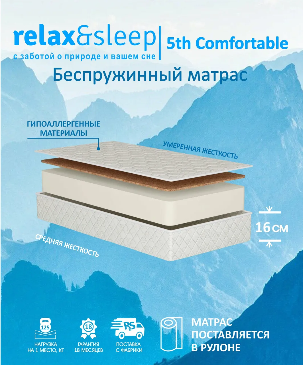 Матрас Relax&Sleep 15th Comfortable