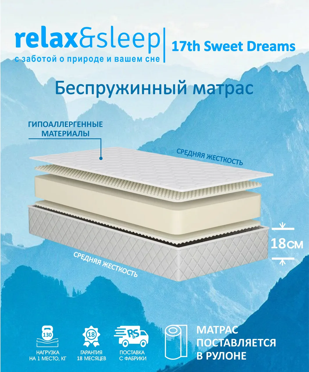 Матрас Relax&Sleep 17th Sweet Dreams