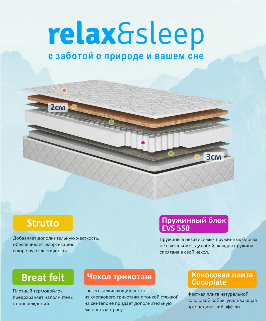 Матрас Relax&Sleep 1th Elegant