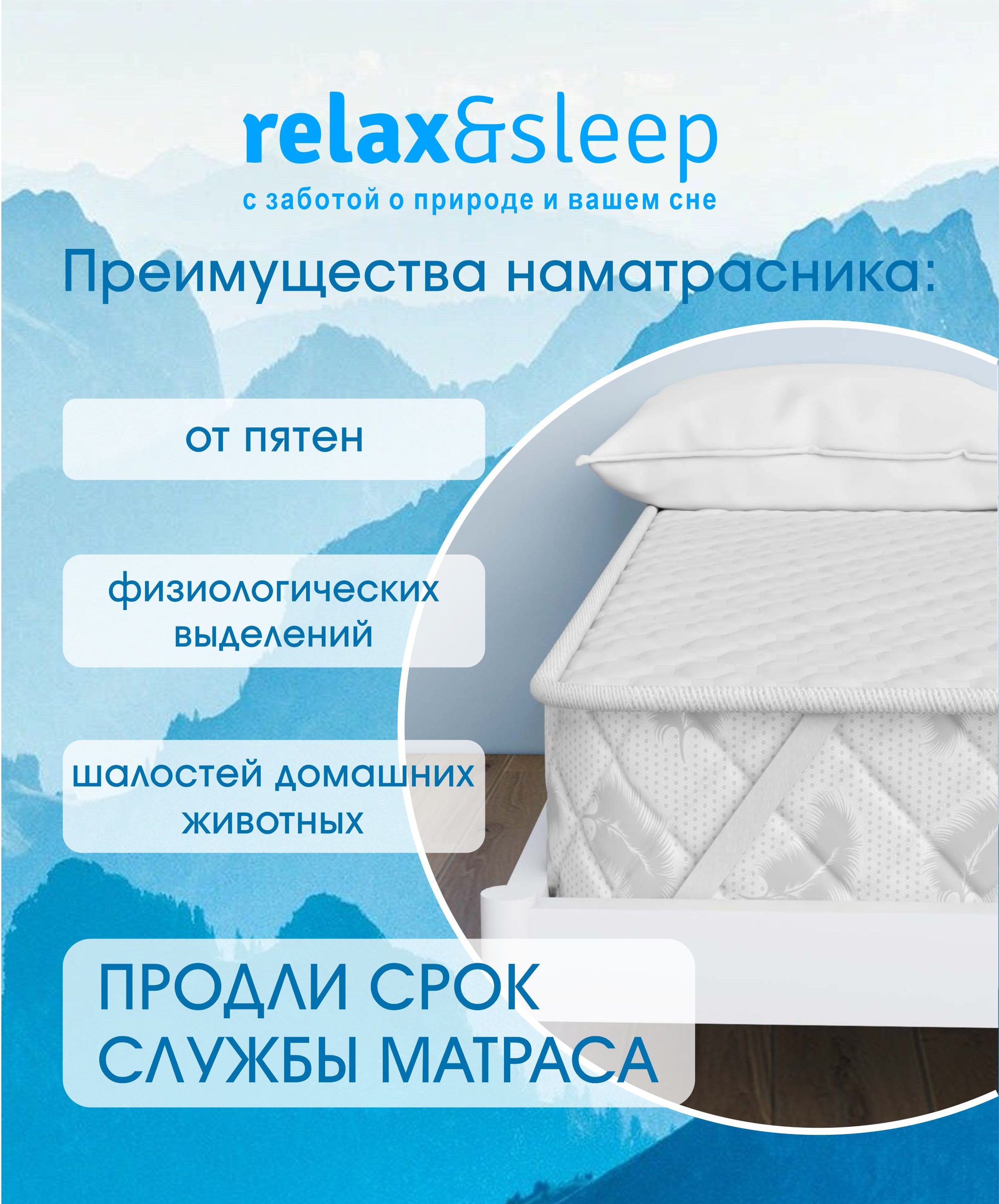 Наматрасник Relax&Sleep 1th Shield Aqua