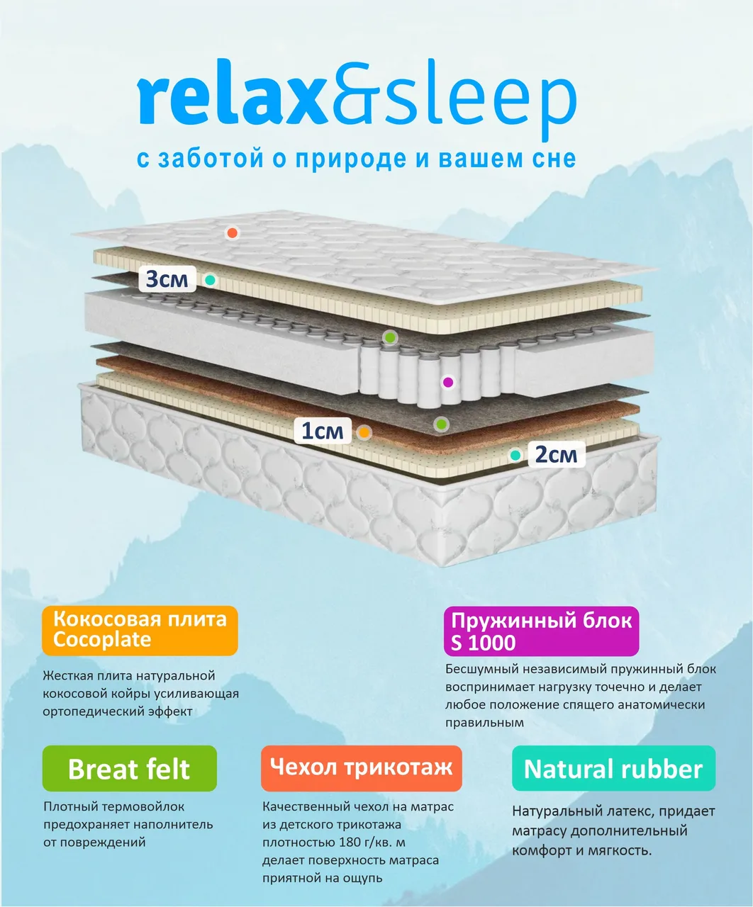 Матрас Relax&Sleep 3th rebel